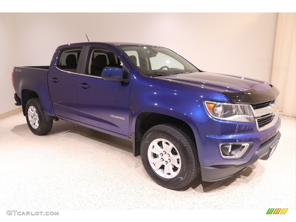 2017 Colorado LT Crew Cab 4x4 - Laser Blue Metallic / Jet Black photo #1