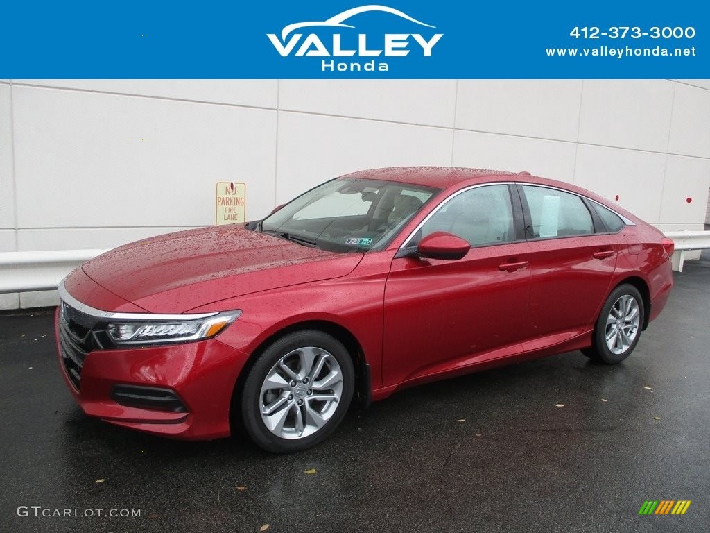 2018 Accord LX Sedan - Radiant Red Metallic / Gray photo #1