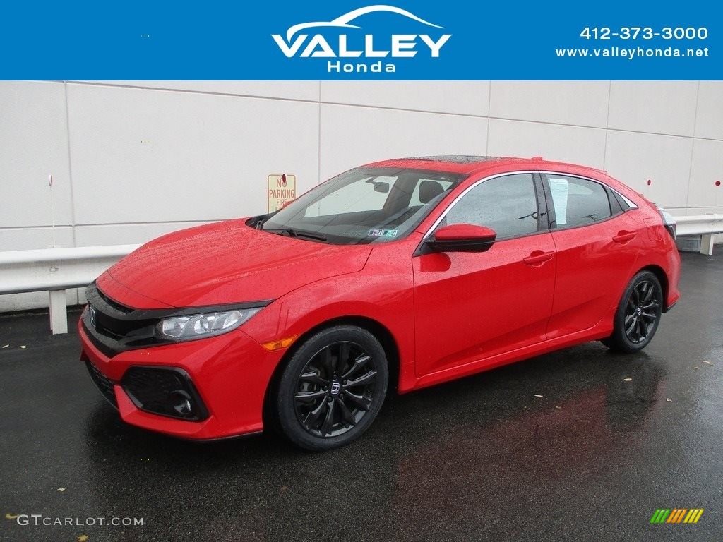 2018 Civic EX Hatchback - Rallye Red / Black photo #1