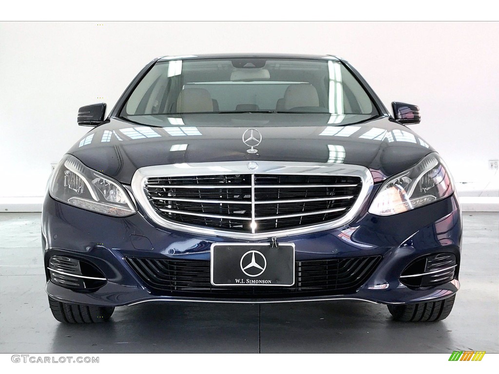 2014 E 350 Sedan - Indigo Blue Metallic / Silk Beige/Espresso Brown photo #2