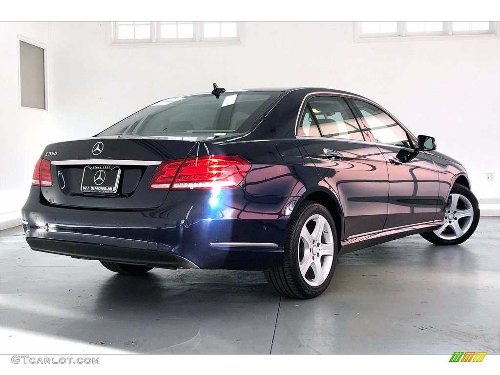 2014 E 350 Sedan - Indigo Blue Metallic / Silk Beige/Espresso Brown photo #13