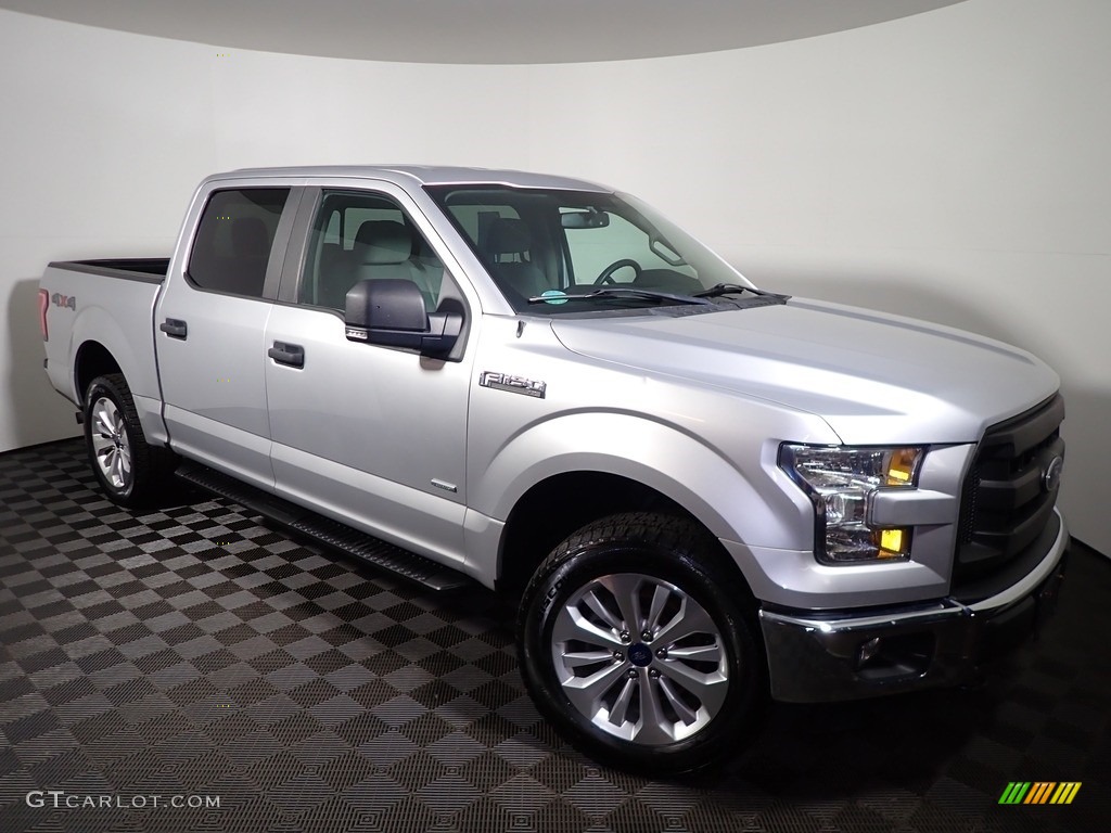 2016 F150 XL SuperCrew 4x4 - Ingot Silver / Medium Earth Gray photo #2