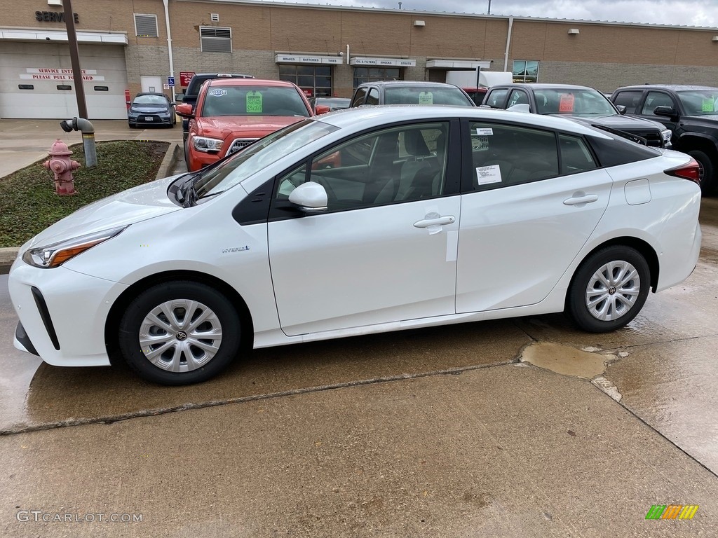Wind Chill Pearl 2021 Toyota Prius LE Exterior Photo #140053897