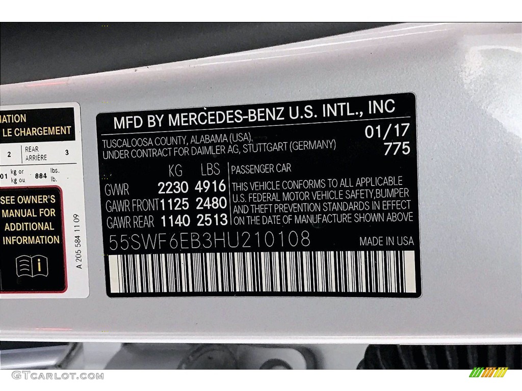 2017 C Color Code 775 for Iridium Silver Metallic Photo #140054152