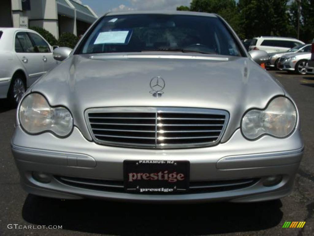 2003 C 230 Kompressor Sedan - Brilliant Silver Metallic / Charcoal photo #2