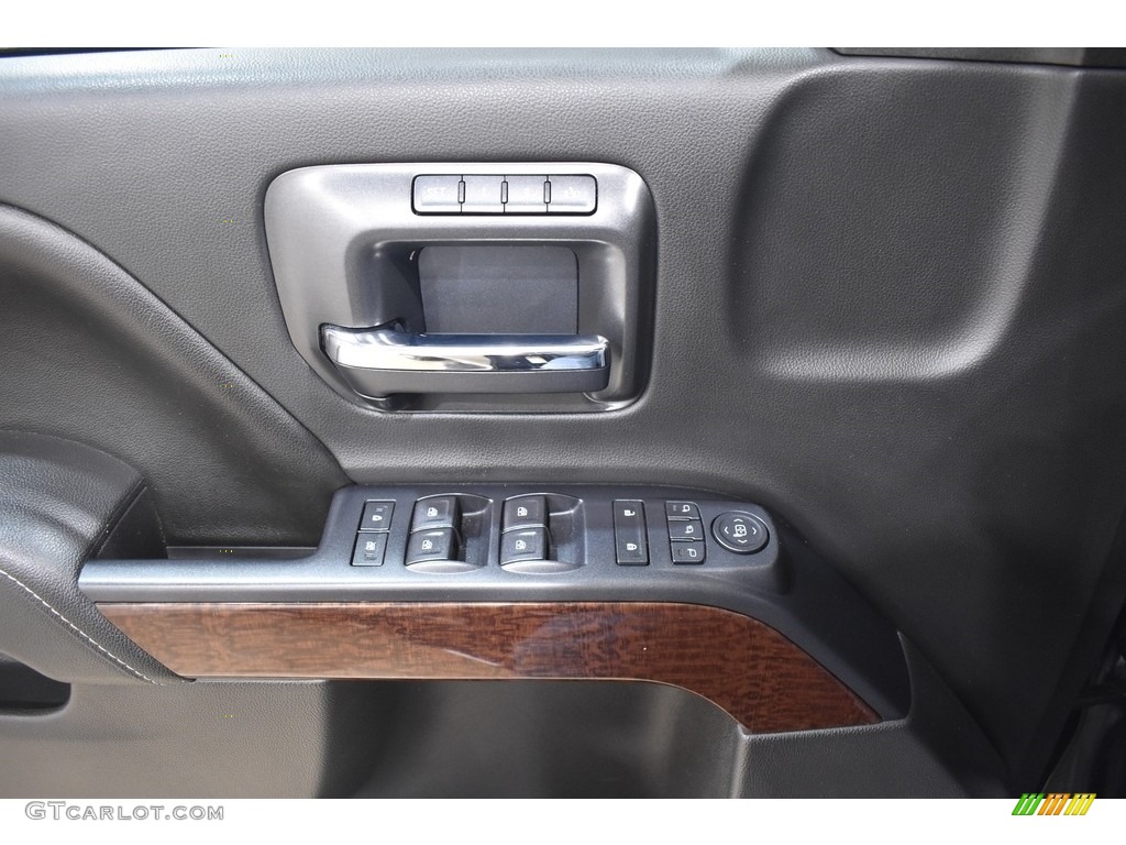2016 GMC Sierra 1500 SLT Double Cab 4WD Jet Black Door Panel Photo #140055964