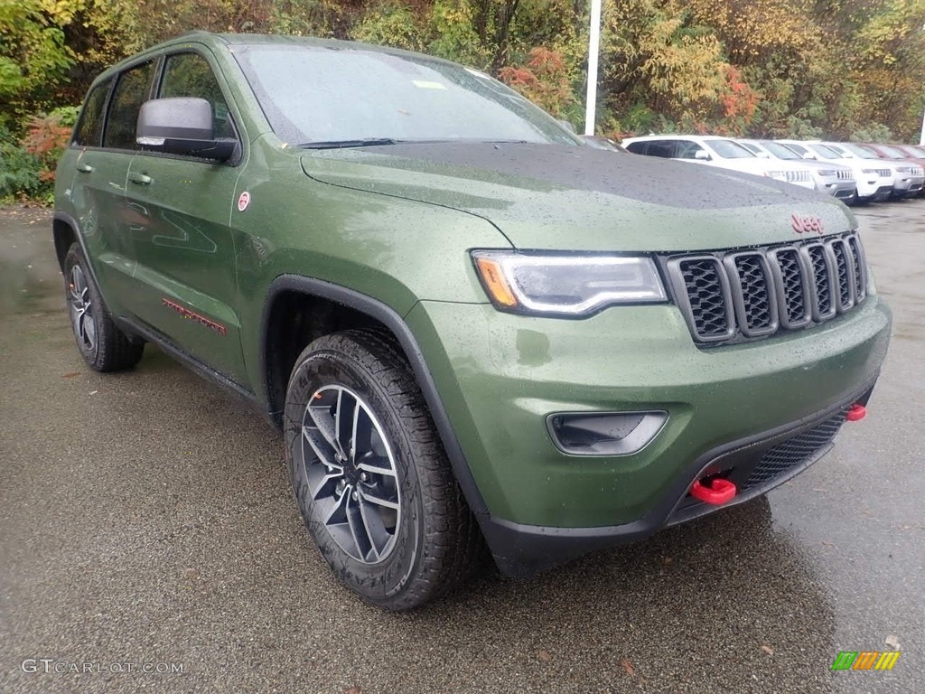 Green Metallic 2021 Jeep Grand Cherokee Trailhawk 4x4 Exterior Photo #140056136