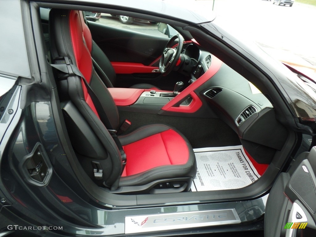 2019 Corvette Grand Sport Coupe - Shadow Gray Metallic / Adrenaline Red photo #45