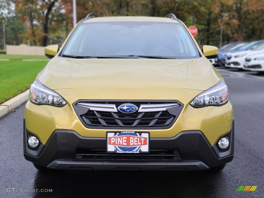 2021 Crosstrek Premium - Plasma Yellow Pearl / Black photo #2