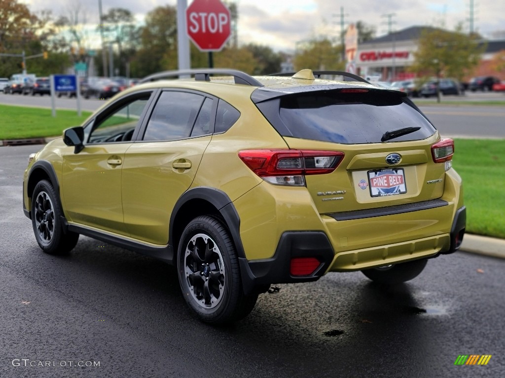 2021 Crosstrek Premium - Plasma Yellow Pearl / Black photo #4
