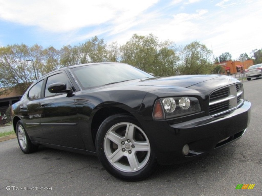 2010 Charger SXT - Brilliant Black Crystal Pearl / Dark Slate Gray/Light Slate Gray photo #1