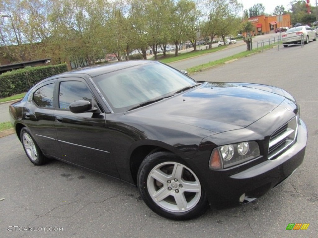 2010 Charger SXT - Brilliant Black Crystal Pearl / Dark Slate Gray/Light Slate Gray photo #3
