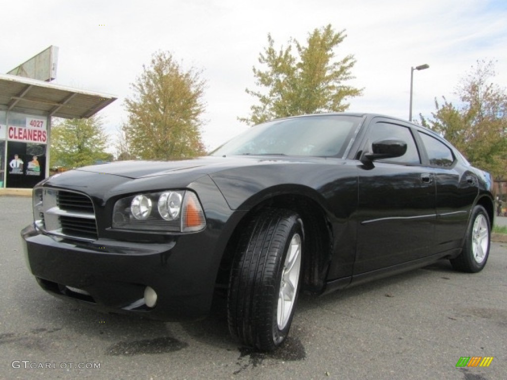 2010 Charger SXT - Brilliant Black Crystal Pearl / Dark Slate Gray/Light Slate Gray photo #6