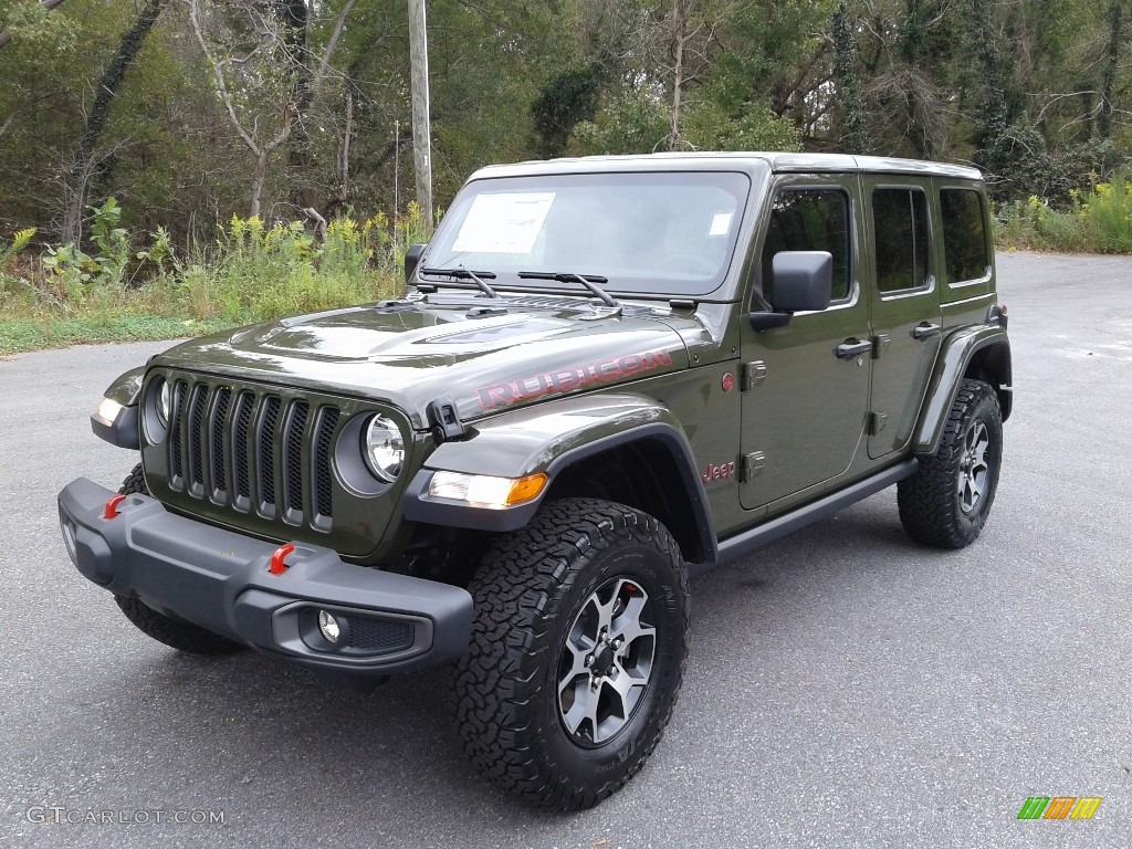 Sarge Green 2021 Jeep Wrangler Unlimited Rubicon 4x4 Exterior Photo #140067173