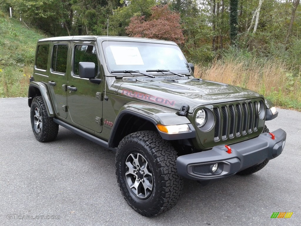 Sarge Green 2021 Jeep Wrangler Unlimited Rubicon 4x4 Exterior Photo #140067308