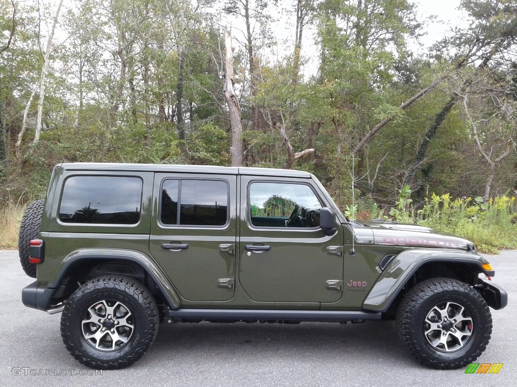 Sarge Green 2021 Jeep Wrangler Unlimited Rubicon 4x4 Exterior Photo #140067335