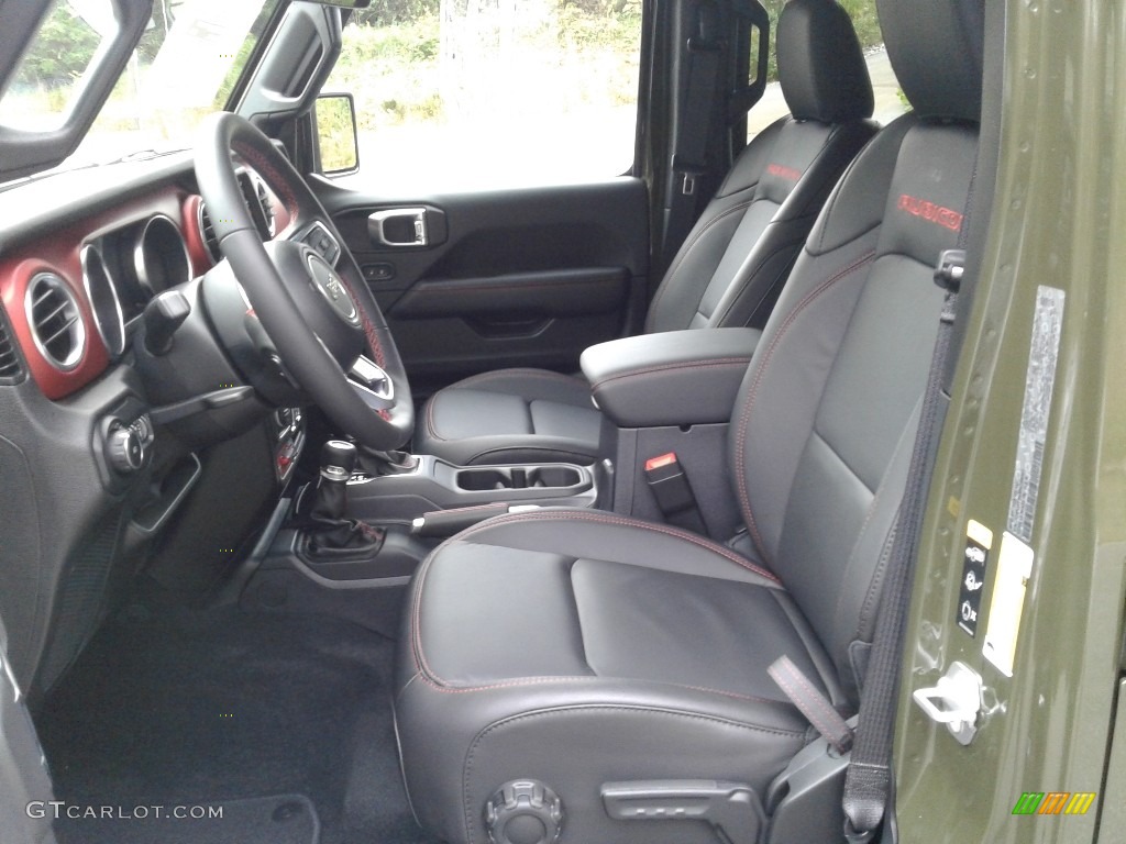 Black Interior 2021 Jeep Wrangler Unlimited Rubicon 4x4 Photo #140067416