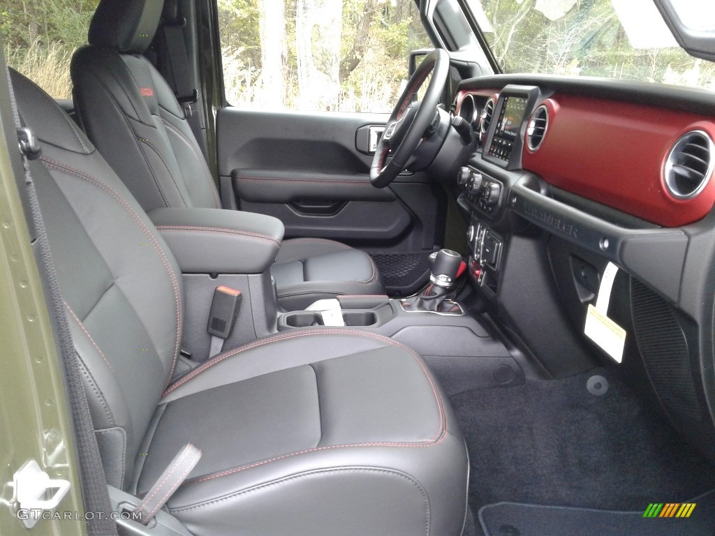 Black Interior 2021 Jeep Wrangler Unlimited Rubicon 4x4 Photo #140067605