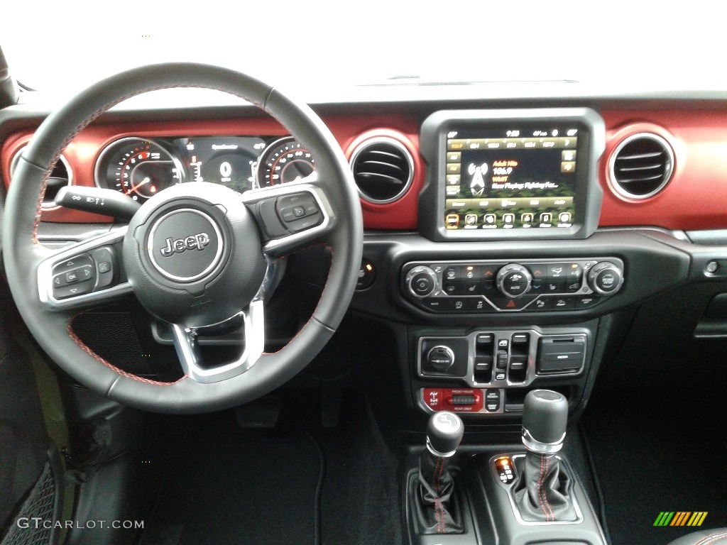 2021 Jeep Wrangler Unlimited Rubicon 4x4 Black Dashboard Photo #140067628