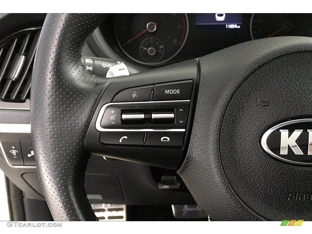 2019 Kia Stinger GT AWD Black Steering Wheel Photo #140068304