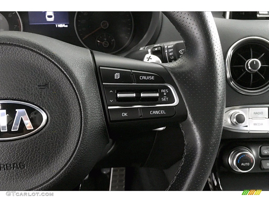 2019 Kia Stinger GT AWD Black Steering Wheel Photo #140068322