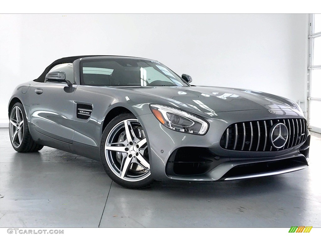 Selenite Grey Metallic 2018 Mercedes-Benz AMG GT Roadster Exterior Photo #140069015