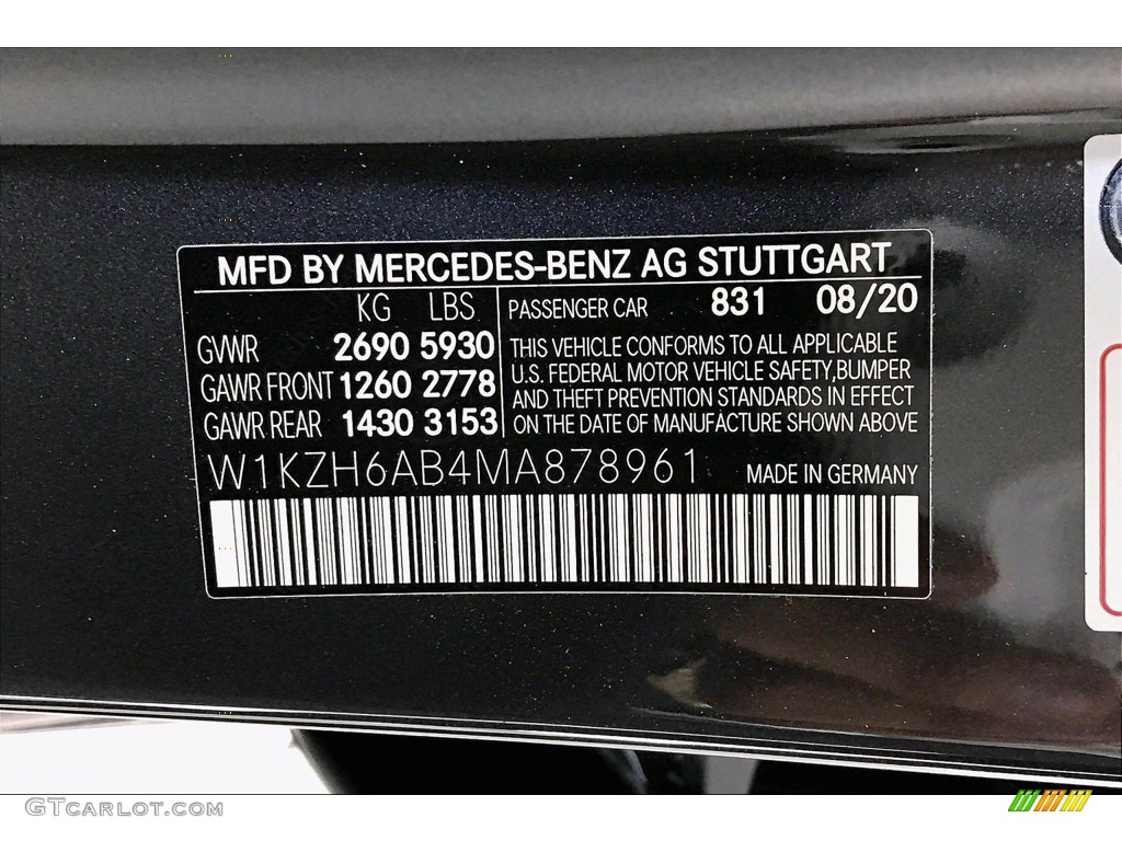 2021 E Color Code 831 for Graphite Gray Metallic Photo #140069975