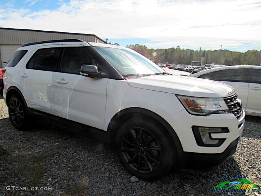 2017 Explorer XLT - White Platinum / Medium Light Camel photo #2