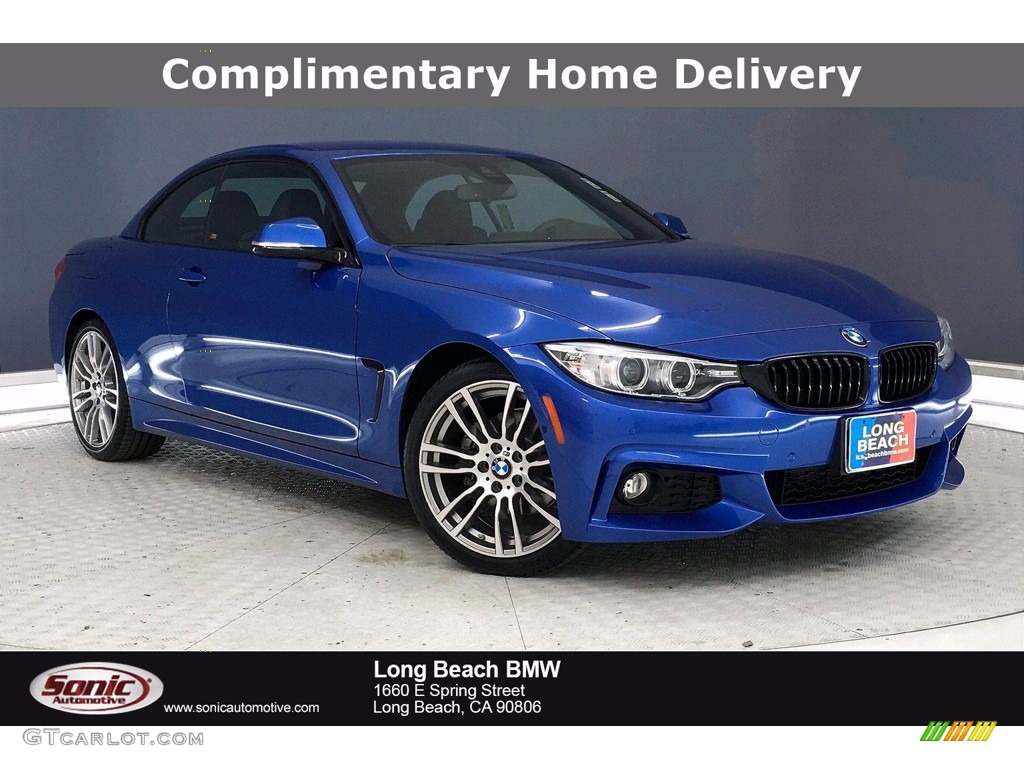 2017 4 Series 430i Convertible - Estoril Blue Metallic / Black photo #1