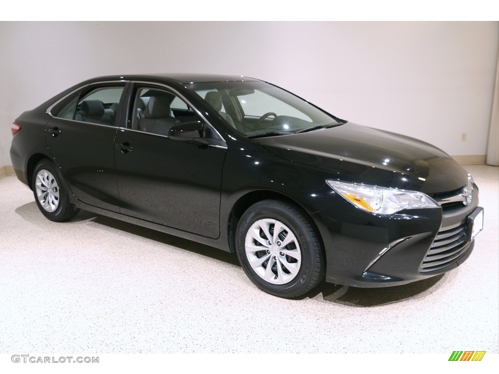 2017 Camry LE - Midnight Black Metallic / Ash photo #1