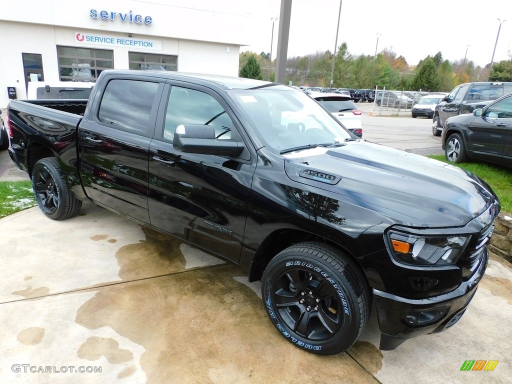 Diamond Black Crystal Pearl 2021 Ram 1500 Big Horn Crew Cab 4x4 Exterior Photo #140075080