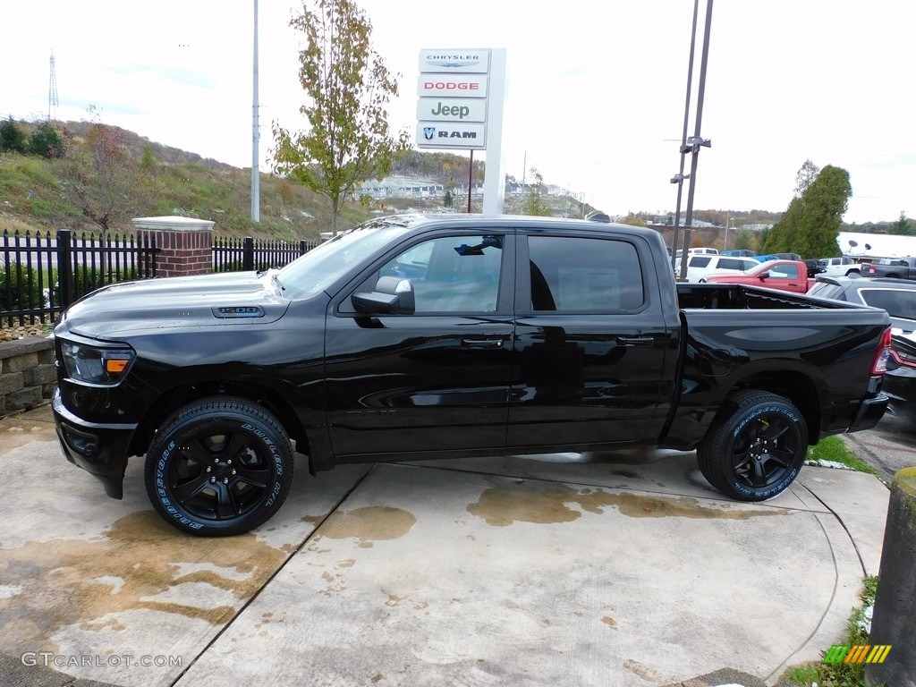 Diamond Black Crystal Pearl 2021 Ram 1500 Big Horn Crew Cab 4x4 Exterior Photo #140075204