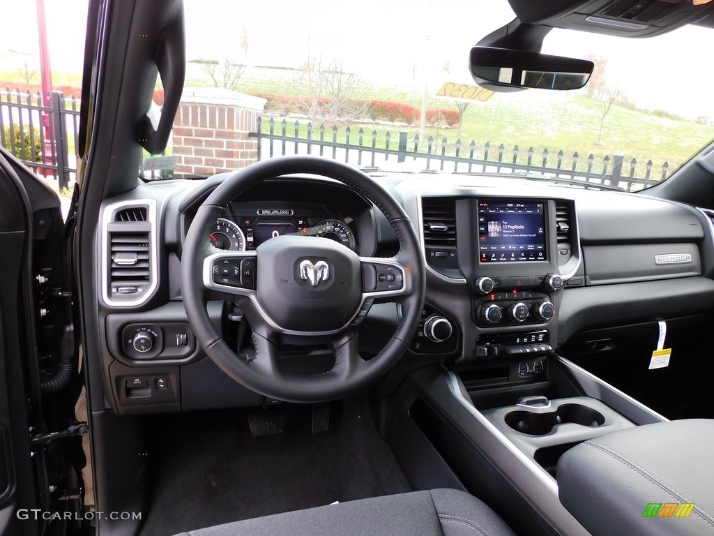 2021 Ram 1500 Big Horn Crew Cab 4x4 Diesel Gray/Black Dashboard Photo #140075300