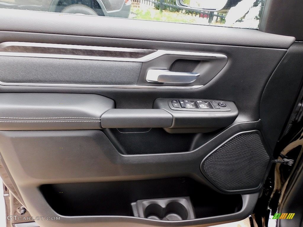 2021 Ram 1500 Big Horn Crew Cab 4x4 Diesel Gray/Black Door Panel Photo #140075312