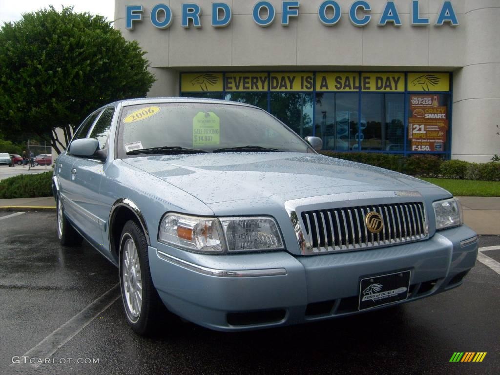 2006 Grand Marquis LS - Light Ice Blue Metallic / Light Camel photo #9