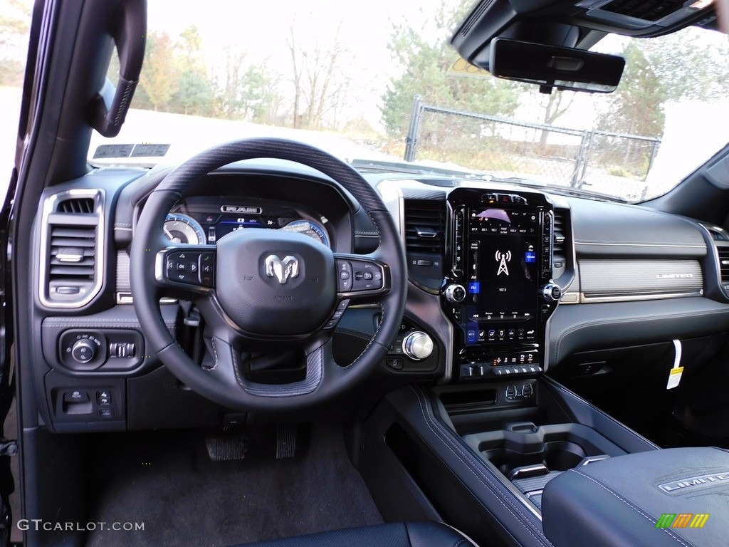 2021 Ram 1500 Limited Crew Cab 4x4 Black Dashboard Photo #140075798