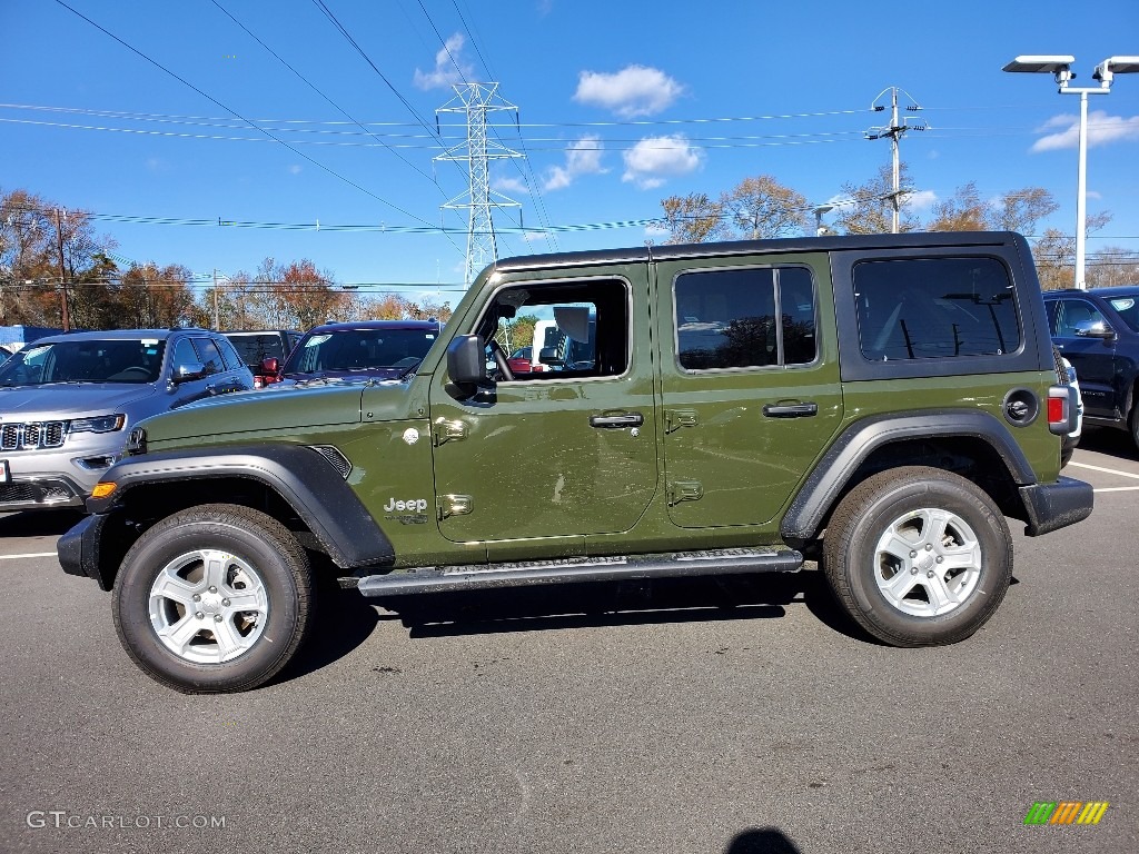 Sarge Green 2021 Jeep Wrangler Unlimited Sport 4x4 Exterior Photo #140076230