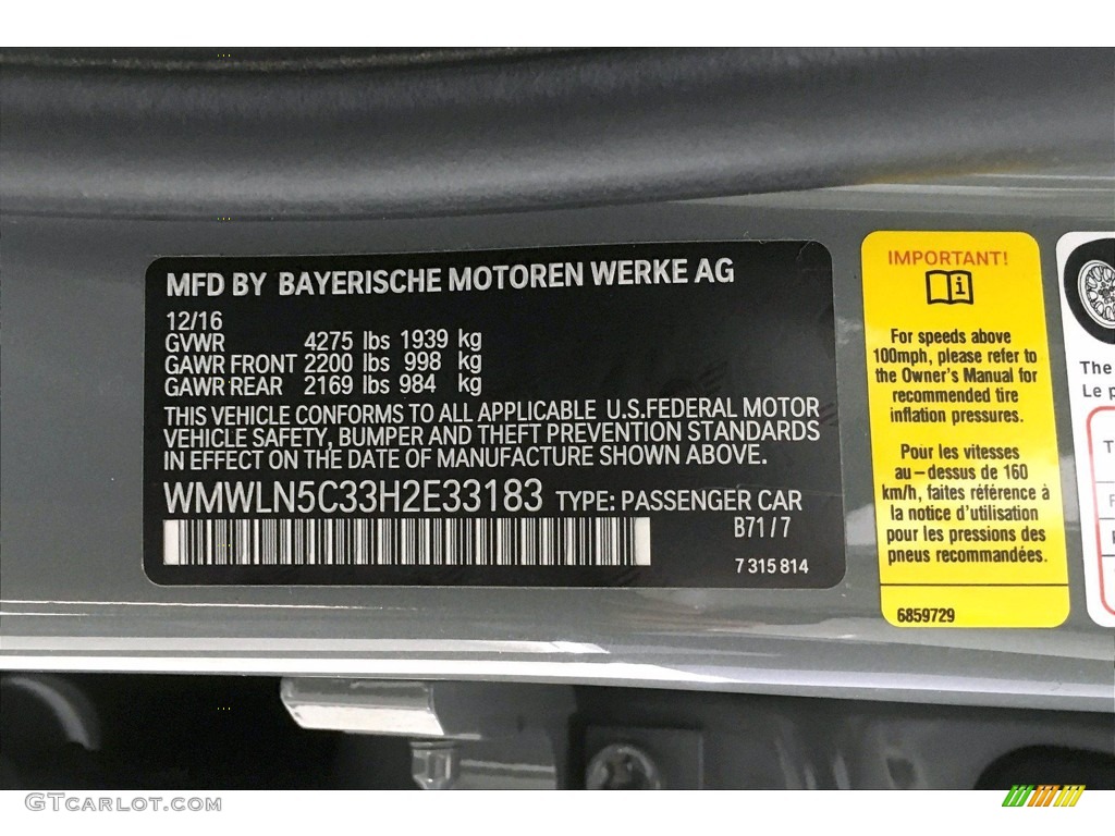 2017 Clubman Cooper - Moonwalk Grey Metallic / Carbon Black photo #36