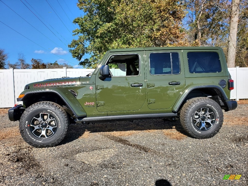 Sarge Green 2021 Jeep Wrangler Unlimited Rubicon 4x4 Exterior Photo #140077352