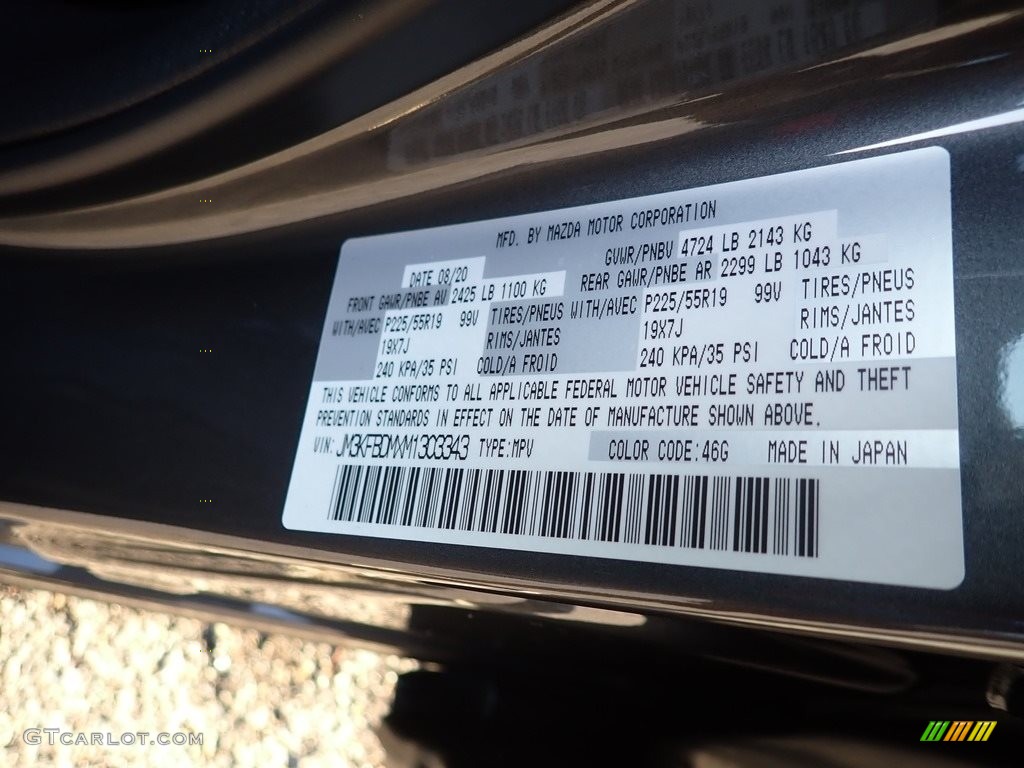 2021 CX-5 Color Code 46G for Machine Gray Metallic Photo #140077754