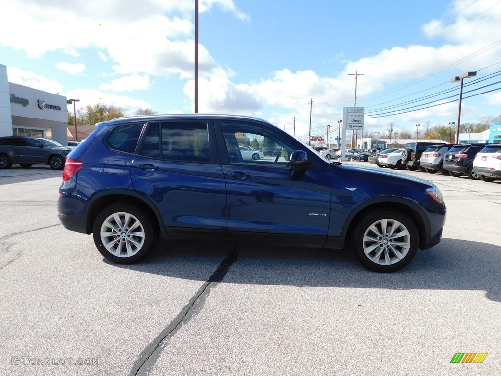 2017 X3 xDrive28i - Deep Sea Blue Metallic / Black photo #3