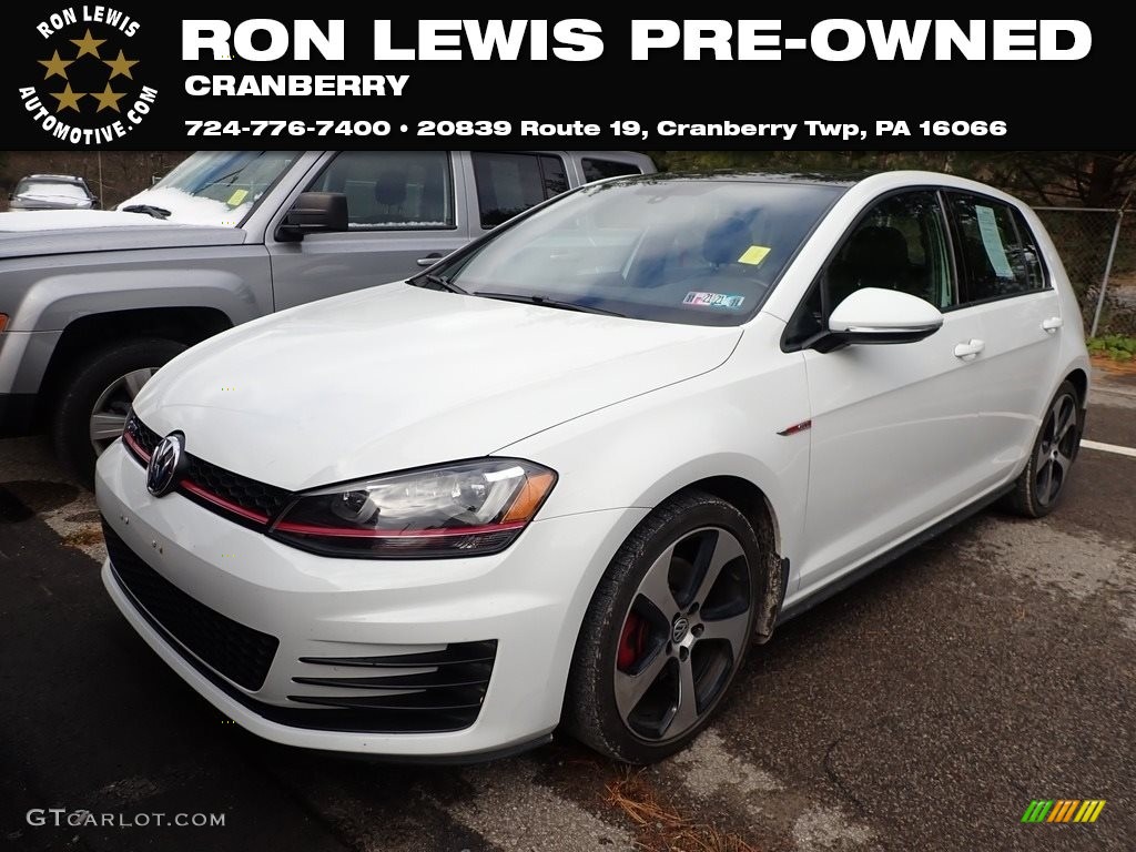 2016 Golf GTI 4 Door 2.0T SE - Pure White / Titan Black photo #1