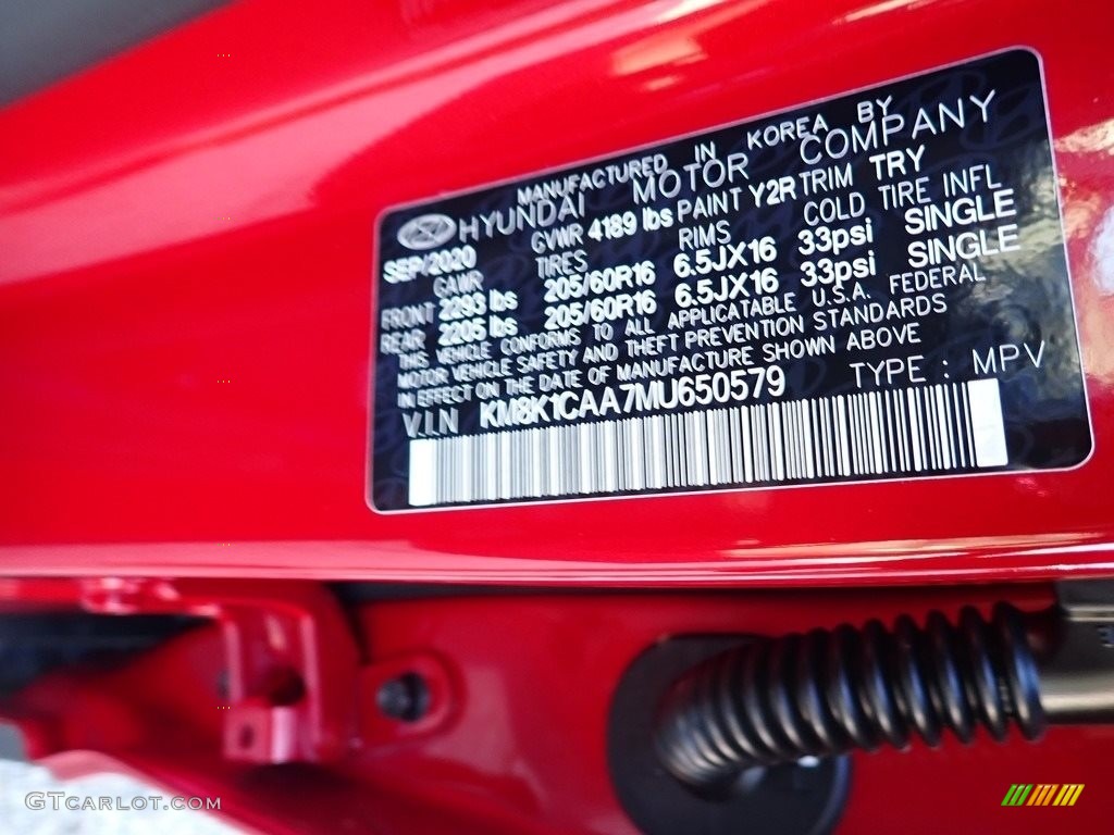 2021 Kona Color Code Y2R for Pulse Red Photo #140079899