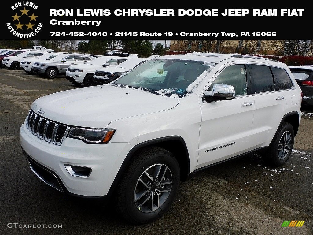 2021 Grand Cherokee Limited 4x4 - Bright White / Light Frost Beige/Black photo #1