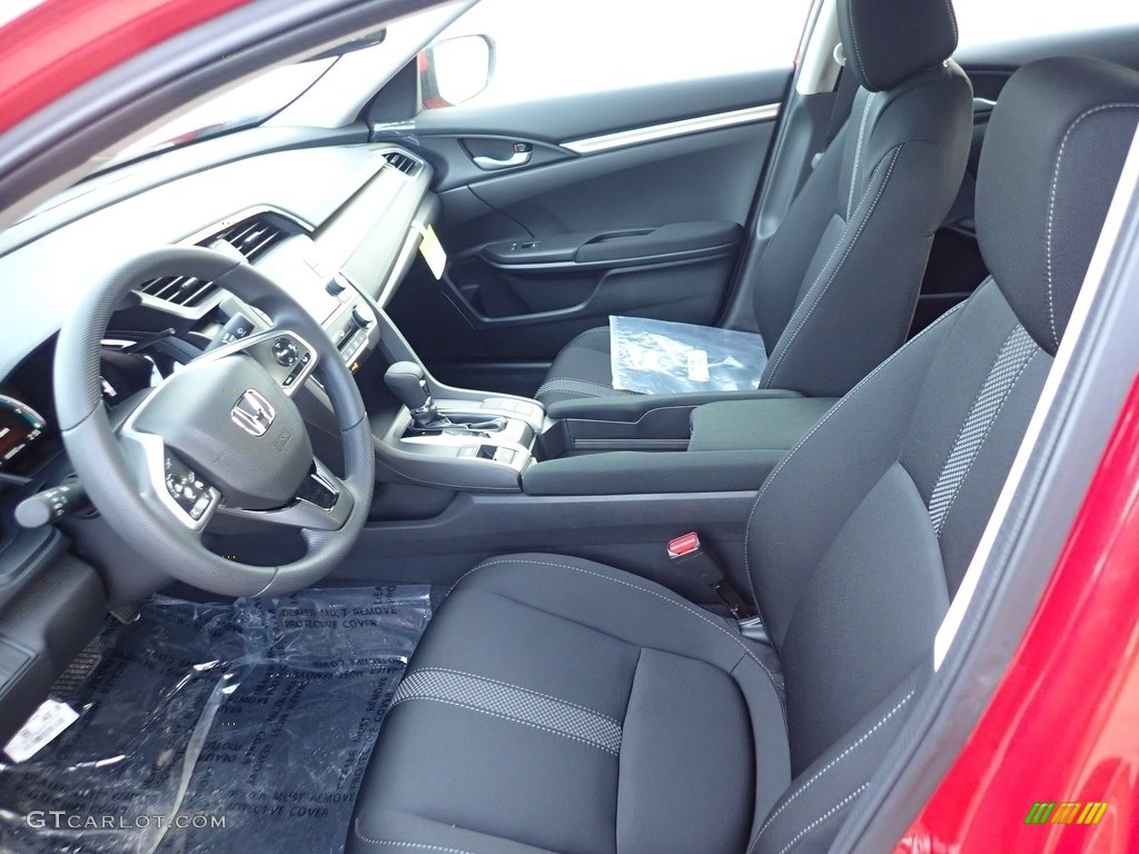 Black Interior 2020 Honda Civic LX Sedan Photo #140081690