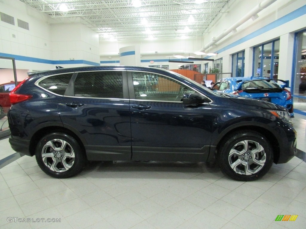 2018 CR-V EX AWD - Obsidian Blue Pearl / Gray photo #4
