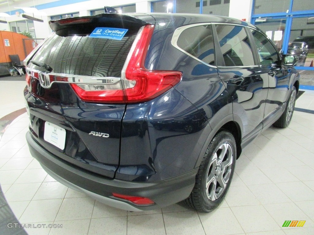 2018 CR-V EX AWD - Obsidian Blue Pearl / Gray photo #7