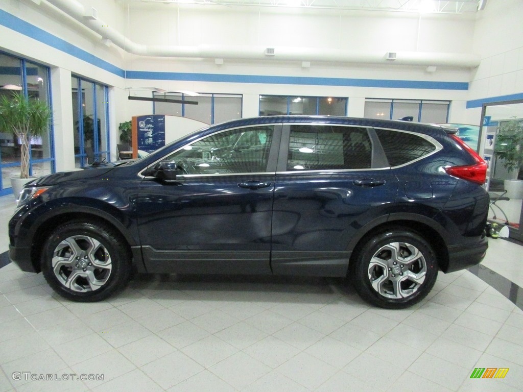 2018 CR-V EX AWD - Obsidian Blue Pearl / Gray photo #10