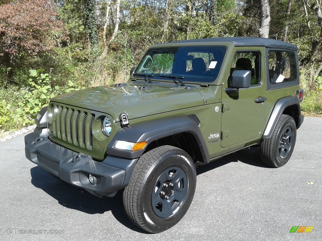 Sarge Green 2021 Jeep Wrangler Sport 4x4 Exterior Photo #140082374