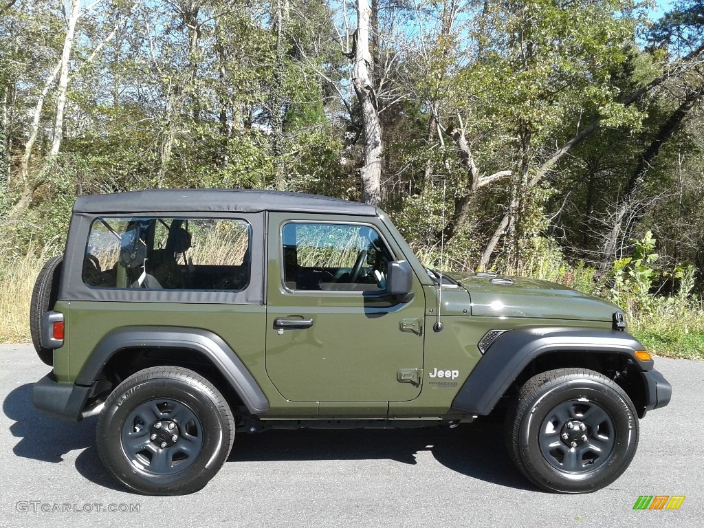 Sarge Green 2021 Jeep Wrangler Sport 4x4 Exterior Photo #140082452